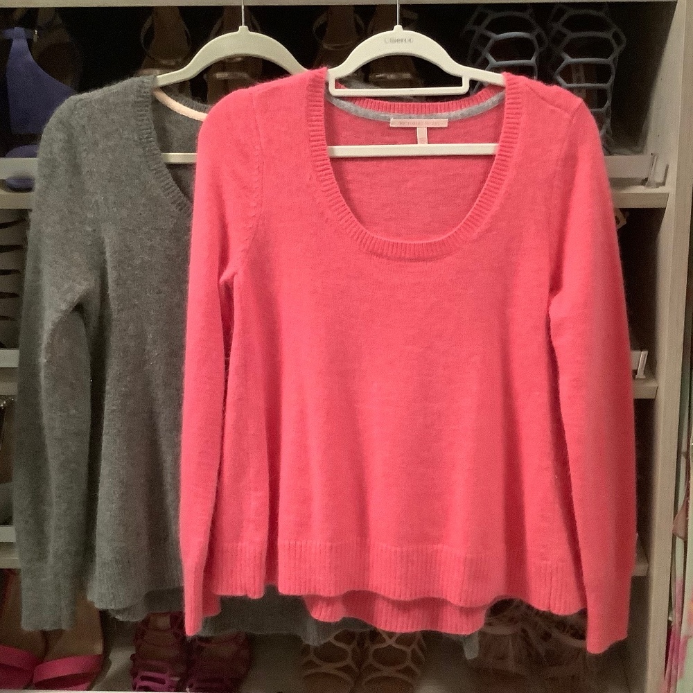 Victoria’s Secret Hot Pink Angora blend Swing Sweater